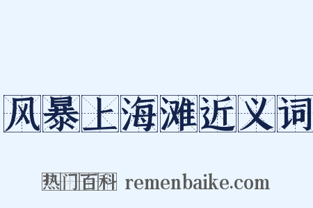 风暴上海滩近义词是什么意思的图片